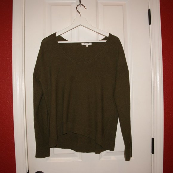 MADEWELL Kale Green Kimball Pullover Sweater sz M - Picture 5 of 9